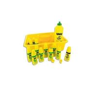 UHU Colle Twist & Glue extra forte - transparente - Coffret scolaire 12 flacons + 1 recharge 500ml