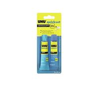 UHU UH45700 35ml - Adhésifs (Multicolore, Céramiques, Béton, Fibre de verre, Verre, Marbre, Métal, Plastique, Porcelaine, Caoutchouc, Bois, RoHS, REACH, -40 - 100 °C - 2 x 15ml