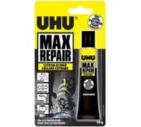 UHU Max repair power - Colle Extra-Forte et Flexible - Universelle Tous Supports: Chaussures, Caoutchouc, Cuir - Résiste à l'Humidité et -40°C à +120°C - Sans solvant - Transparente - Tube 20 g