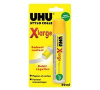 UHU Stylo colle X Large - Colle liquide pour papier et carton - Sans solvant - Transparent - 50 ml
