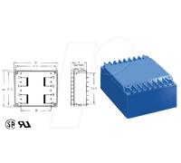 UI 30/10,5 218 - Transformateur pour circuits imprimés 6 VA 18 VAC (2x)