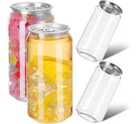 UIBAO Gobelets en Forme de canette,Contenants Transparents avec Couvercle,Bouteille de jus Polyvalente pour café glacé,Smoothies,bière et Cocktails 1000pcs