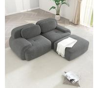 UIHECTA Canapé Cloud Moderne en Velours CôTelé, Grand Canapé d'angle Modulaire en Mousse à MéMoire Forme CompresséE pour Salon, Assise Extra Profonde