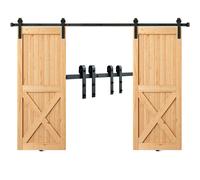VEVOR Ferrure de porte coulissante 244 cm en J – Rails en 2 parties – Charge 150 kg