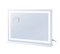 VEVOR Miroir de Maquillage Lumineux, 3 Modes Éclairage de Couleur, Grand Miroir Cosmétique Studio Lumière LED, Miroir Grossissant 5X, Port USB, Contrôle Tactile Intelligent, avec Support, 797x547 mm