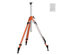 VEVOR Trépied de Niveau Laser, Filetage 5/8"-11, Trépied d'Arpentage Robuste, Réglable en Hauteur 1145-2905 mm, Bulle de Niveau, Limiteur de Diffusion, Pieds Antidérapants Relevables pour Construction