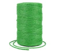 Uiopa Ficelle Jute 2mm x 200m, Ficelle Corde Jute Naturel Fil de Jardinage Corde Chanvre, Cordelette pour Jardin, Bricolage d'art Créatif, L'emballage Cadeau, Deco Noel (Vert)