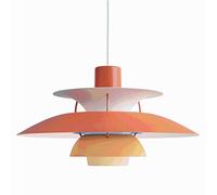 UIOPPOI Lampe Suspendue PH5 avec Douille Compatible E27 pour éclairage Moderne, Lustre en Aluminium de Style Nordique pour décoration de Maison et de Restaurant, 30 cm, Orange