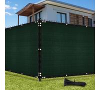 UIRWAY Rouleau Brise Vue Occultant Vert Cloture 1,8m x 10m, 170g/m² HDPE Toile Traité Anti-UV avec Fixation Liens pour Clôtures Jardin, Terrasse, Balcon（Vert）