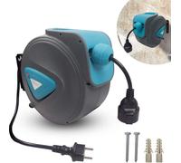 UISEBRT 20m Enrouleur de câble automatique, Enrouleur de câble Automatic Cable Winder Systèmes de guidage de câbles avec support mural pivotant à 180° et matériel de montage