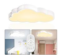 UISEBRT 48W LED Plafond Lumière Plafonnier Clouds Dimmable avec Télécommande Lampe Pépinière Nuage Lampe Pépinière Moderne pour Chambre Pépinière