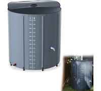 UISEBRT 750 litres Tonneau de pluie pliable, Réservoir d'eau de pluie, Stable aux UV & résistant aux intempéries, Avec protection anti-débordement & graduation latérale, Compact pour jardin, balcon, c