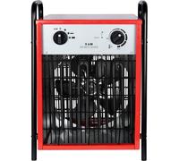 UISEBRT Aérotherme Chauffage électrique 9KW 400V Chauffage de chantier Chauffage radiant Soufflerie de chauffage avec thermostat & 4 niveaux de chauffage