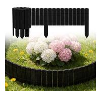UISEBRT Bordure de coupe flexible, Clôture en bois flexible en palissade, Palisade pour bordure de gazon et parterre de fleurs, Bordure de jardin en bois pour clôture de rouleau