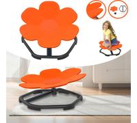 UISEBRT Chaise pivotante sensorielle pour le développement moteur, chaise fleur pour enfant Balance-Training, convient pour 3-9 ans, supporte jusqu'à 80 kg, orange