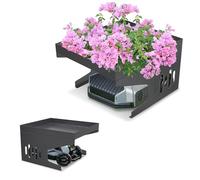 UISEBRT Garage pour tondeuse à gazon en métal - Abri robuste avec protection UV et poussière - 70 x 60 x 42,5 cm - Convient pour les modèles de robots tondeuses courantes