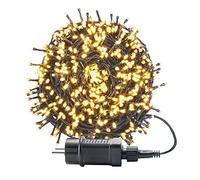 UISEBRT Guirlande Lumineuse LED Extérieure Intérieure 100m - Décoration pour Halloween, Noël, Pâques, Mariage, Fête, avec 8 modes d'éclairage, étanche IP44 (100m 1000LED, Blanc chaud)