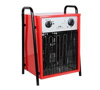 UISEBRT Radiateur électrique soufflant professionnel 9 kW avec 3 niveaux de chauffage, thermostat intégré, protection contre les surcharges, chauffage de chantier, 9000 W