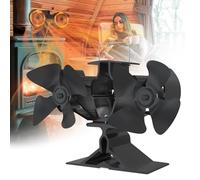 UISEBRT Ventilateur de cheminée avec 8 pales - Avec 2 moteurs - Sans électricité - Fonctionne à la chaleur - Pour poêle à bois