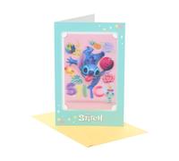 UK Greetings Carte d'anniversaire Disney Lilo et Stitch pour elle/fille | Cadeaux d'anniversaire | Pour elle, fille, femme | Motif souvenir 3D | Avec enveloppe | 143 x 216 mm