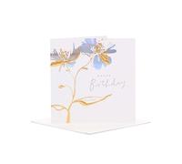 UK Greetings Carte d'anniversaire pour elle/amie - Motif fleur en aluminium - De la collection Camden