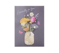 UK Greetings Carte d'anniversaire pour elle/amie - Motif fleurs en pot