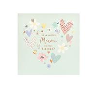 UK Greetings Carte d'anniversaire pour maman - Design étonnant, blanc, 210 x 210 mm