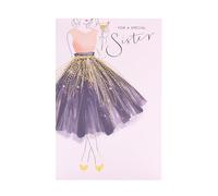 UK Greetings Carte d'anniversaire pour sœur - Jolie robe - Gamme Thinking of You