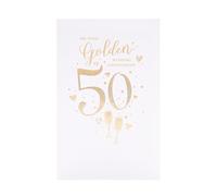 UK Greetings Carte de 50e anniversaire de mariage pour lui/elle/ami - Joli design