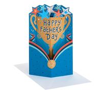 UK Greetings | Carte de fête des pères pour tout le monde | Carte pour papa, grand-père, mari | Lui, garçons, hommes | Trophée | Avec enveloppe | 14,9 x 22,9 cm