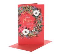 UK Greetings Carte de Noël pour maman | Cadeaux de Noël | elle, filles, femmes | Couronne | Avec enveloppe | 22,9 x 14,9 cm