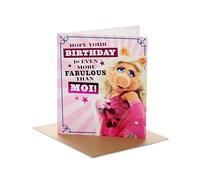 UK Greetings Disney Muppets Carte d'anniversaire pour elle/amie avec enveloppe - Motif humoristique avec Muppets Miss Piggy