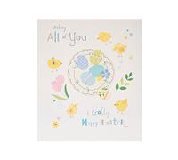 UK Greetings Jolie carte de Pâques - To All of You - Jolie carte de Pâques avec poussins, multicolore, 159 x 184 mm