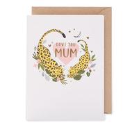 UK Greetings Kindred Carte de fête des mères Motif léopard Inscription Love You Mum