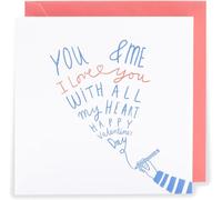 UK Greetings Kindred - Carte de Saint-Valentin « Love You With All My Heart Note »