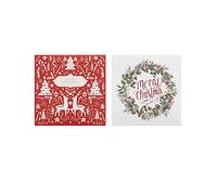 UK Greetings Lot de 16 cartes de Noël pour lui/elle/ami - 2 motifs traditionnels