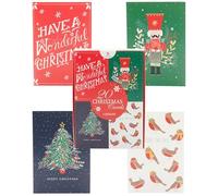 UK Greetings Lot de 20 cartes de Noël pour lui/elle/ami - 4 motifs festifs