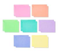 UK Greetings | Lot de 200 cartes vierges à panneau unique | Fournitures de fabrication de cartes | Arts et travaux manuels | Motifs pastel | avec enveloppes | 17,15 x 13 cm
