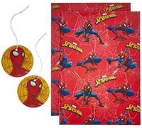UK Greetings Papier cadeau Marvel Spiderman - Papier cadeau d'anniversaire pour garçon