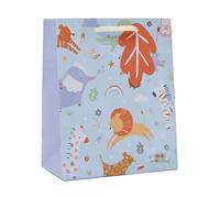 UK Greetings Sac cadeau de taille moyenne pour bébé garçon/nouveaux parents | sacs de fête pour cadeaux | anniversaire/mariage/Noël | motif animaux mignons | 19 x 23 x 8,9 cm