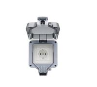 UK US FR DE EU Standard IP66 13A 16A 250V Weatherproof Waterproof Outdoor Wall Power Socket Box Electrical Outlet Charging Pile NWPNLXEA(MP21-G-16A)