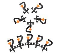 UKCOCO 10 Pièces Arroseur Rotatif Micro 360° en Plastique Noir avec Raccord 4/7mm, Système D'irrigation Goutte à Goutte pour Pelouses et Massifs de Fleurs en Jardin