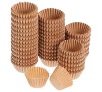 UKCOCO 1000 pièces Caissette Muffins Papier Mini Caissettes Papier Kraft | Standard Naturel Moule Muffins Papier pour Cuisson de Gâteaux et Cupcake Parchemin Résistant à la Graisse & Non Blanchi