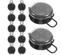 UKCOCO 12 Mini Boîtes à Bonbons de Valise Ronde, Légères et Décoratives, en Ps Noir, pour Présents Invités Mariage et Fêtes, Lot de 12 Pièces