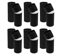 UKCOCO 12 Tubes en Carton Kraft Ronds pour Bouteilles D'huile Essentielle 30ml, Boîte en Papier Noir Élégante et Protectrice, Lot de 12, pour Maison et Hôtel