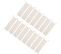 UKCOCO 15 Pièces Sacoche de Rangement en Coton Beige 8x25 CM Cordon de Serrage, Pochette pour Pailles et Couverts en Acier Inoxydable, Usage Familial et Stockage Cuisine