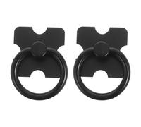 UKCOCO 2 Pièces Bouton de Commode Noir en Alliage Poignée Ronde Moderne | Finition Créative et Élégante, Remplacement pour Ancien Accessoire