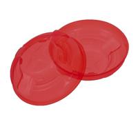 UKCOCO 2 Pièces Couverture de Détecteur, Housse de Protection pour Détecteur de Fumée, Capuchon de Sécurité en Abs Rouge, Anti-Fausse Alarme, Installation Facile, Cuisine et Zones