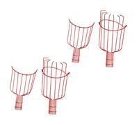 UKCOCO 2 Pièces Cueilleur de Fruits en Fer Rouge Panier Cueilleur de Fruits Économe en Main-d'œuvre Outil de Jardinage Facile à Utiliser en Automne Décoration