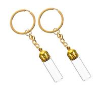 UKCOCO 2 pièces Lot de Flacons Verre Transparent Rechargeables avec Porte Clés Vaporisateur pour Parfum et Huiles Essentielles Flacons Compacts pour Diffuseur Parfum Adapté Transport